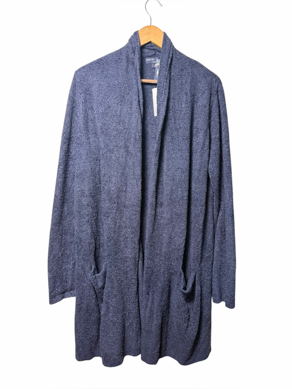 New Barefoot Dreams Bamboo Chic Lite Essential Long Cardigan Indigo Size 1X